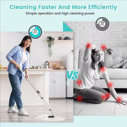 Multifunctional Handheld Electric Spin Scrubber Cleaning Brush with Telescopic Function Bathroom Floor and Kitchen Cleaning Tool