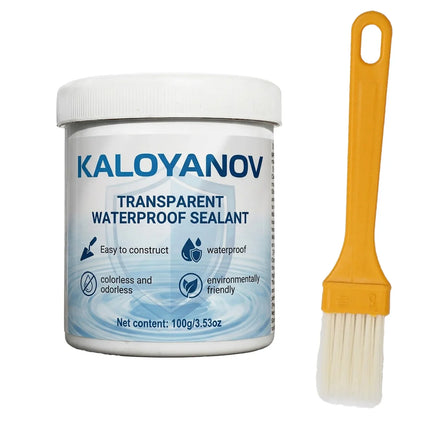 500g Clear Invisible Waterproof Sealant Anti-Leakage Glue for Bathroom Roof Window Wall Tile Repair Coating Agent, w/ Brush