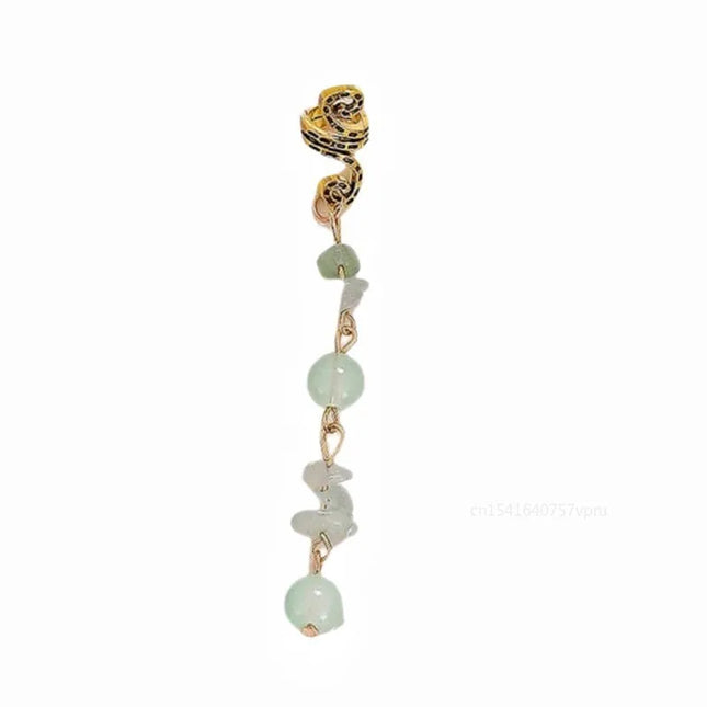 Colored Natural Stone Pendant Hair Jewelry For Braids Crystal Dreadlock Accessories Hair Charms Women Headwear Dangle Dreadlock
