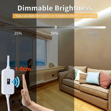 LED Strip Light With Hand Sweep Gesture Sensor Dimmable Tape Self Adhesive Lamp 5V For Cabinet Kitchen Wardrobe Home Lighting