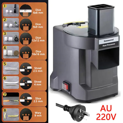 110V/220V Commercial Vegetable Chopper 3 in1 Multifunctional Electric Cutting Machine Carrot Potato Slice Shred Diced Processor