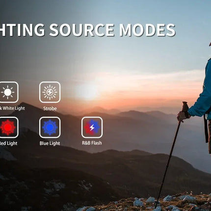 Mini USB Rechargeable LED Flashlight Portable Tail Magnet Flashlights Super Bright Camping Lantern Side COB Emergency Light