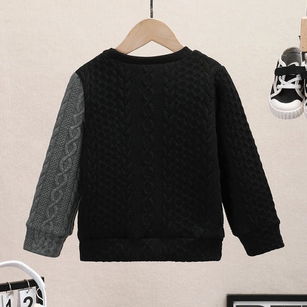 Winter  4-7 Years Old   Cool  Boys  Long-sleeved  Hoodie , Suitable  For  Daily  Wear