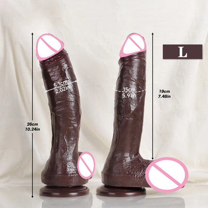 Realistic Long Dildo Black Anal Plug with Suction Cup Big Penis Butt Plug Long Dick Sex Toys for Women men Phallus Anal Dilator