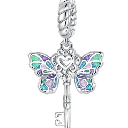 Original Charms 925 Sterling Silver Butterfly Pendant Dragonfly Flowers Bead For Women Necklace DIY Bracelet Fine Jewelry Gift