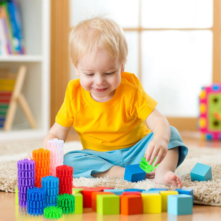 1Set Gear Interlocking Construction Set for Kids Creative Building Play Educational Early Development Fine Motor