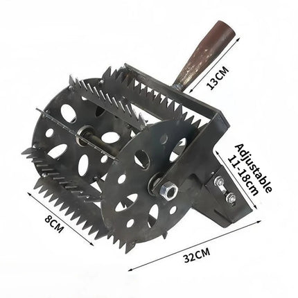 Thickened Wheel Weeding Tool Hand Pushed Hoe Wheel Weeders Widened Sawtooth Loosening Tools Portable Agriculture Garden Tools