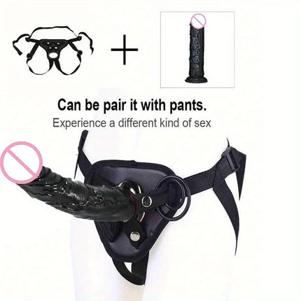 Wearable Strapon Penis for Women Black Dildo Pants Lesbian G Spot Stimulator Adult Standard Size Women Strap Sex Toys for Women