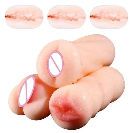 Soft Realistic Vagina Male Masturbator - Silicone Artificial Pocket Pussy Cup, Blowjob Doll Sex Toy for Men, Sex Shop Essential