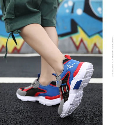 Single Net Children's Shoes Boys Sneakers Summer Breathable Non-slip Surface Girls Casual Tennis Sports Running Outdoor Shoes