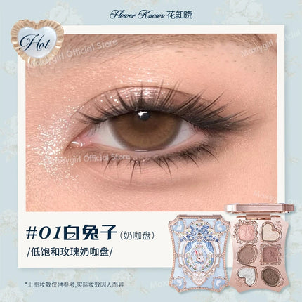 Flower Knows Bonnie Bunny Garden Collection Matte Shimmer Eye Shadows Highly Pigmented Eye Makeup Eyeshadow Highlighter