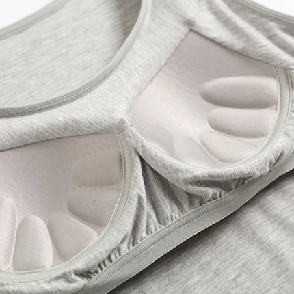 2025 Women's Vest Tops With Built-in Bra Neck Vest Padded Slim Fit Tank Tops Sexy Shirts Feminino Casual Underlay Slimming Shirt