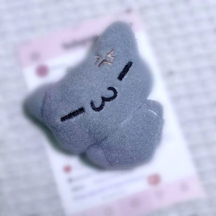 2pcs Cute Guitar Ghost Cat Couple Keychain Mini Crying Cat Doll Plush Keyring