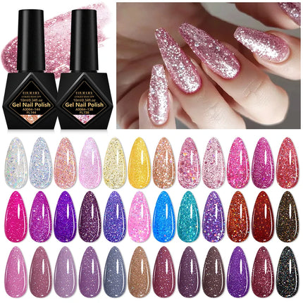 10pcs 10ml Gel Nail Polish Set HEMA TPO Free Red Coffee Brown Semi Permanent Soak Off UV Gel Varnish For Winter Nail Supplies