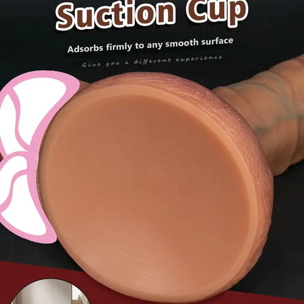 Super Big Soft Realistic Double-Layer Silicone Dildo with Suction Cup for Women and Men, Female Masturbator Penis Sex Toy