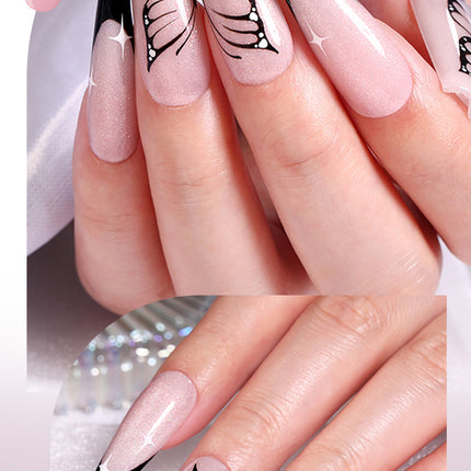 UR SUGAR 7ml Pink Nude Natural Rubber Base Gel Nail Polish Semi Permanent Chrome Sequins Soak Off Construction UV Gel Varnish