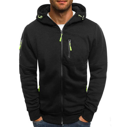 Men's Zip-Up Hoodie Jacket - Slim Fit Casual / Veste à Capuche Zippée Hommes - Coupe Ajustée Décontractée
