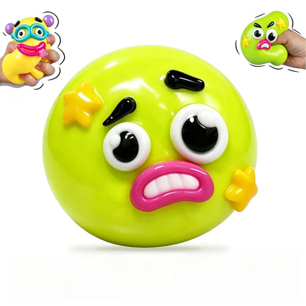 Popular New Creative Dog Facechanging Kneading Soothingball Soft Rubber Breathable Toy Children's and Adult Stressrelieving Tool