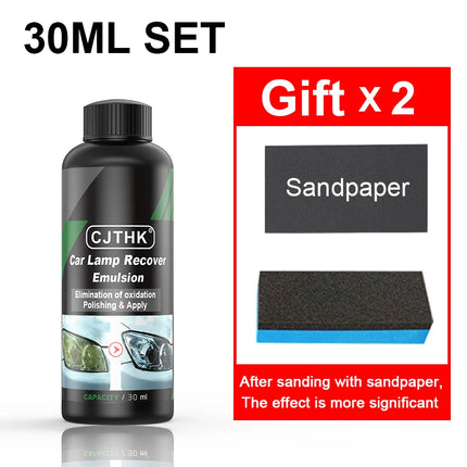 Car Headlight Restoration Polishing Kits Headlamp Scratch Remover Repair Cleaning Paste Remove Oxidation Headlight Polish Liquid