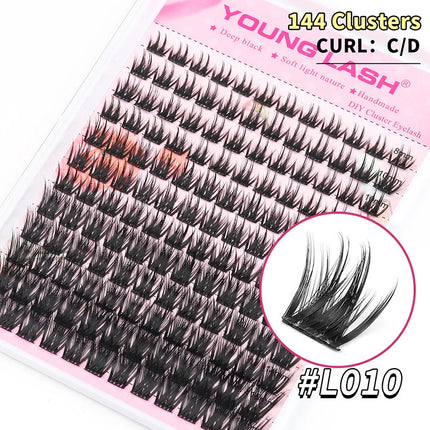 YOUNG LASH DIY Eyelashes Extensions Kit 144 Clusters Lash Mix Segmented Individual Eyelashes Russian Volume Supplies wholesale