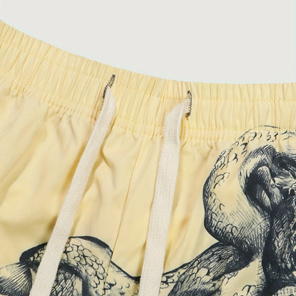 2026 Model Men's Casual Shorts, with Medusa Print, Trendy Street Style, Quick-drying and Breathable, Suitable for All Seasons.