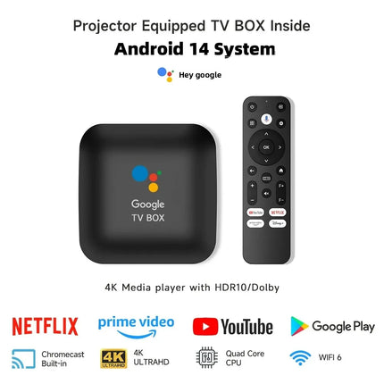 Google TV Netfilx Official Licence 4k projector Android 14 2.4+5G WiFi Dolby Portable Projector Home Theater beam Projector