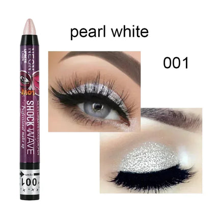 36 Color Eye Shadow Pen Waterproof 2 In 1 Not Smudge Eye Shadow Stick Lip Makeup Pen Glitter Shimmer Long-lasting Eye Shadow Pen