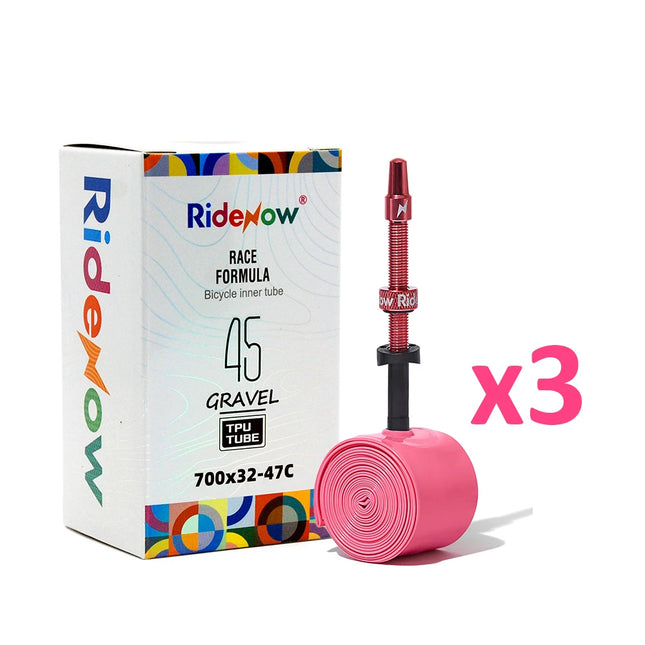 Ridenow External Thread Tube Metal Nozzle Tpu Inner Tube 29Inch 700x32-47c Tube Gravel 45g Bike Tyre MTB Road Bike Inner Tube