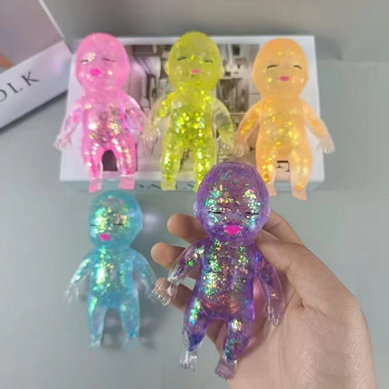 Squishy Maltose Sugar Baby Squeeze Toy Kawaii Baby Stretchable Slow Rising Fidget Toy for Adults Stress Anxiety Relief Gifts