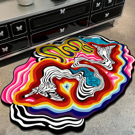 VIKAMA Luxury-Style Creative Special-Shaped Carpet, Non-Slip And Water-Absorbent Rug For Living Room And Bedroom, Home Decor