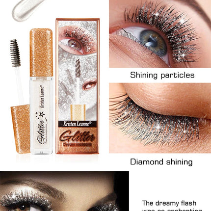 Diamond Glitter Mascara Fast Dry Eyelashes Curls Extension Make Up Waterproof Long-lasting Lengthens Beauty Eye Lashes Makeup