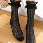 2 Pairs Black / One Size