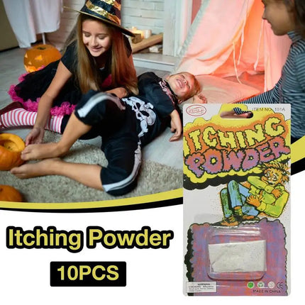 10PCS Itch Itching Powder Packages Halloween Trick Prop Itching Powder Prank Halloween Party Supplies ﻿