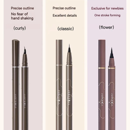 JUDYDOLL Ultra-fine Liquid Eyeliner Skinny Curved Brushwork Long lasting Waterproof Anti Shake Fast Drying Slim Enlarged Eyes