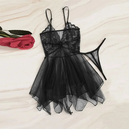 Sexy Lingerie For Fine Women Women'S Lace Fluoroscopy Beauty Tulle Elegant  Reverie Sexy Lingerie Fantasy Tulle Intimate Set New