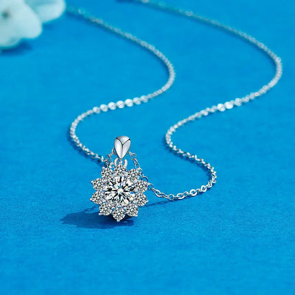 Sunflower Necklace Pendant 2CT Moissanite Women's PT950Platinum-Fine bezel setting, bright fire,hypoallergenic,for dress outfits