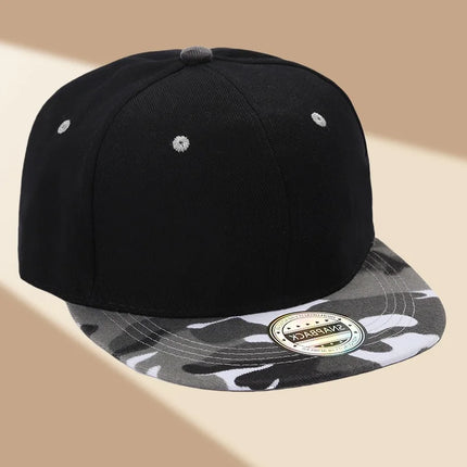 Custom Hat Unisex Hip hop Flat Trucker Hats Women Men Dance Caps Solid Color Adjustable Flat Bill Adult Snapback Hat with Logo