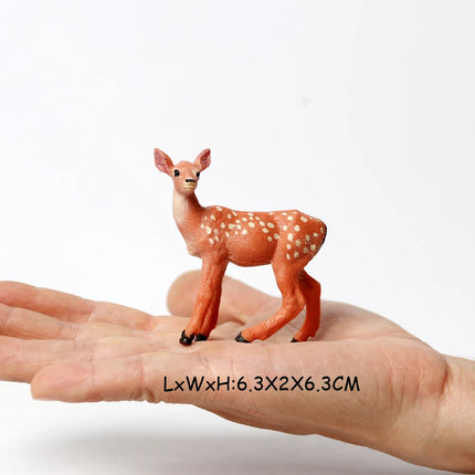 Simulation Woodland Animal Deer ,Moose,Elk,Reindeer,Alpaca,Kudu Model Figurines Cake Toppers Collection Figure Christmas Gift