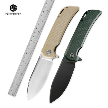 Petrified Fish PFB05 Folding Knife Pocketknives 14C28N Blade Knife G10 Handle Survival Outdoor Camping Fishing Hand Tools
