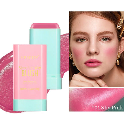 Tinted Mositure Blush Stick Face Pink Cream Cheek Blusher Cosmetics 3 in 1 Makeup Tubes used on eyes cheeks High color rendering