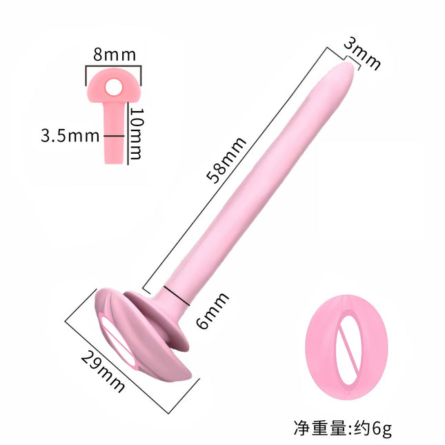 Soft Catheter Chastity Cage Accessories Male CB Lock Silicone Urine Plug Disassembly SM Pseudo Female Lock Sex Toys