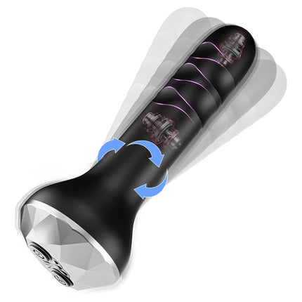 360° Rotating Anal Vibrator Male Prostate Massager Vibrating Rotating Butt Plug Anal Dildo Buttplug Adult Sex Toy for Men Gay