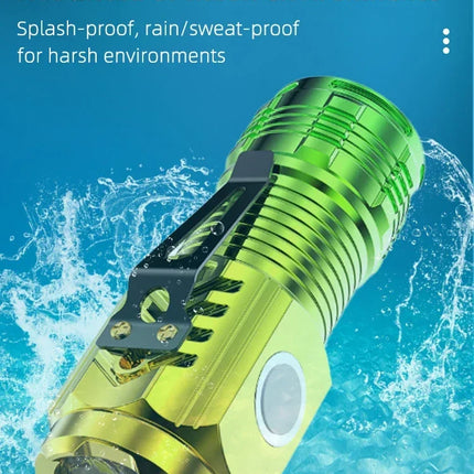 Powerful 3LED Super Bright Flashlight Portable Mini Burst Flash Torch Rechargeable Emergency Spotlight with Pen Clip Flashlight