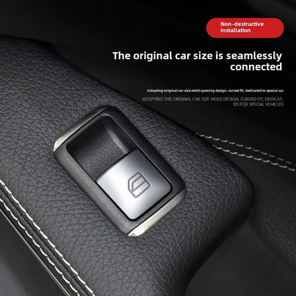 Car Window Lift Button Cover Sticker Switch Panel Styling for Mercedes Benz A B C Class W204 W212 GLA GLK CLA GL ML GLE