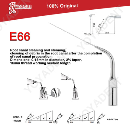 Woodpecker Tips DTE Dental Ultrasonic Endo Scaler Tips Scaling Tips Fit EMS UDS NSK SATELEC Scaler Handpiece Dentistry Tools