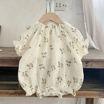 Korean Style Children Clothing Set Short Sleeved Cotton Printed T-Shirt+Shorts Newborn Baby Girls Clothing Suit For Summer