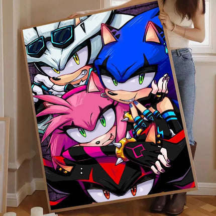 Affiche Murale Sonic 50x70cm Déco Moderne | Sonic Poster Wall Art Picture