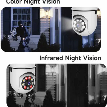 Wireless Bulb Camera Wifi E27 Bulb Camera 360 degree PTZ Audio WiFi Security Camera Full-color High-definition Night Vision