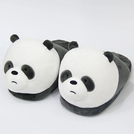 New Panda Bubu And Yier Plush Slippers Cartoon Panda Indoor Couple'S Warm Cotton Slippers Autumn And Winter Gift