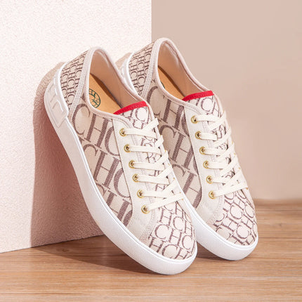 C-H Women's Casual Shoes Autumn New Comfortable Canvas Shoes Skeleton Correction Women's Walking Shoes
